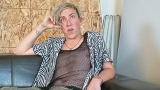 Kinky blonde fairy pleases himself with masturbation in solo clip