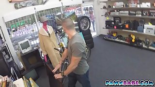 Latina teen babe Amber fucked in pawn shop for money