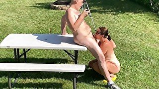 Risky Outdoor Blowjob Full Nude from Missy and George