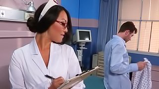 Horny hunk fucks a slutty nurse