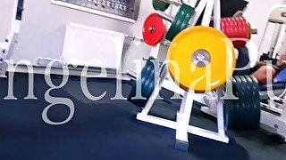 RISKY PUBLIC GYM MASTURBATION SEXY GIRL FLASHING HER PUSSY IN THE GYM! - ANGELINAPUX FREE