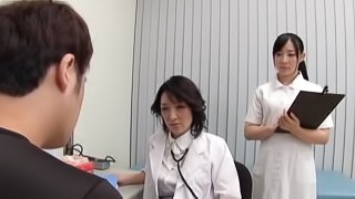 Two Nice Japanese Nurses Give a Patient Hardcore Service
