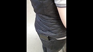 Step mom has a hole in Jeans get fucked by step son in the kitchen while quests waiting for food