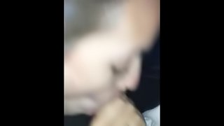 Sucking big dick enthusiastically