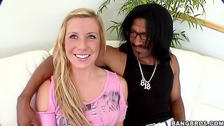 New girl tries a big black dick