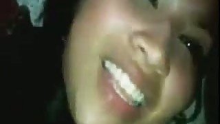 My hot and cute Asian college girlfriend eating my dick in bed
