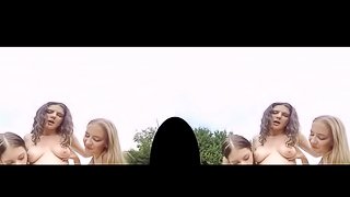 One of the best VR videos ever! 3 hot teens by the pool for your pleasure