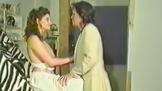 Slutty brunette MILF gets her vagina fucked hard in retro video