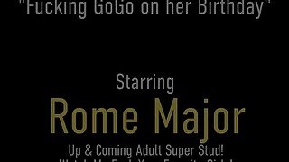 Huge Booty Brunette GoGo Tries Rome Major's Milk In Her Birthday Cake!