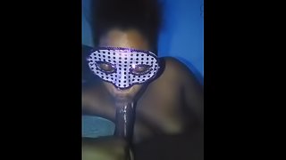 Sexy ebony deepthroats huge black cock