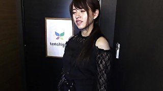 Casting couch with a twenty year old girl from Japan with fat belly - Pregnant fucking cream pie