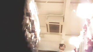 Changing room spy cam movie with the real girl upskirt