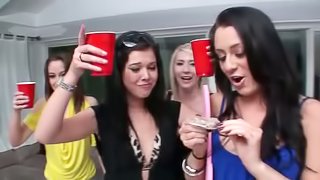 Slutty Babes Fucking a Stripper In Bachelorette Party