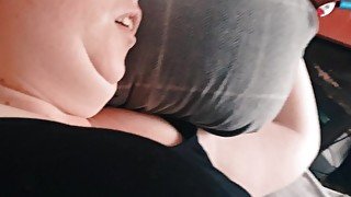 BBW loves to be choked and fucked
