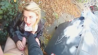 Amazing Blonde Goes Really Hardcore In A Public Place