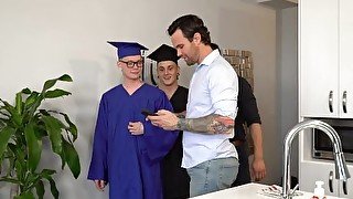 Hot Stepsons Celebrate Graduation With Cum Party