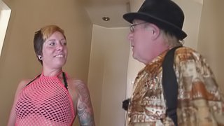 He picks the hooker with a big sleeve tattoo for a hot fuck