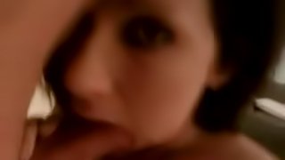 Homemade video of Emo teen gagging while deepthroating her man