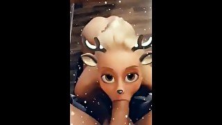 Teen Reindeer Sucks Big Dick