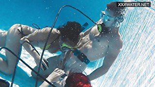 Polina Rucheyok sucks and fucks underwater