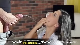 Piss Drinking - Alexa Tomas gulps down pee in this horny sex session