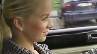 Sexy Fucking With A Beautiful Blonde In A Car