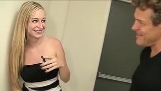 Salacious blonde with a slim body getting her pussy and asshole licked