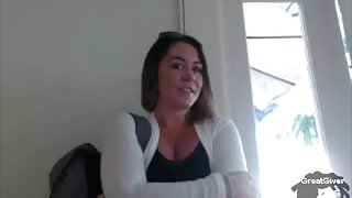 Plump slut with huge tits masturbates on webcam