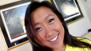 Cute Asian Chick Tinah Star Gives Blowjob Before She Jumps On Big Cock