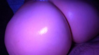 Step-sis throws her huge oiled ass back with Cum load 