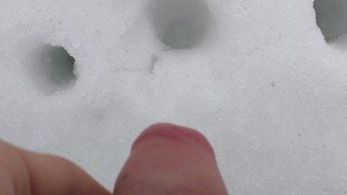 Masterbating In The Snow