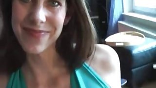 MILF blowing a cock so good and drinks hubbys sperm
