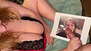 Couple cum tribute someone's mom