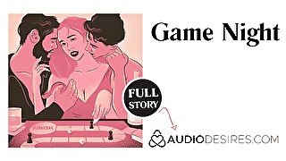 Game Night  Anal Threesome Erotic Audio Sex Story ASMR Audio Porn for Women MMF MMF Couple Blowjob