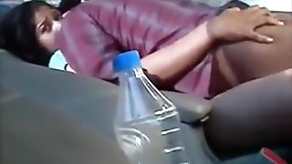 Indian girl has a missionary quickie in a car, but doesn't seem to like it.
