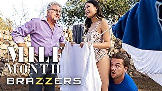 Brazzers - Can Lulu Chu Drain Her Neighbor's Huge Cock In Time Before Her Old Husband Finds Them?