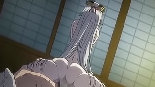 Busty Japanese hentai cummed allbody