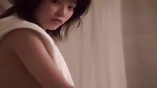 Japanese girlfriend in my hotel room