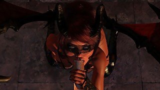 Succubus Drains You (Ray-traced POV CGI BJ 3D 5K)