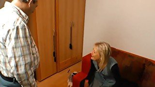 AMATEUREURO - Blonde German Mature Wife Sucks And Rides Her Horny Lover