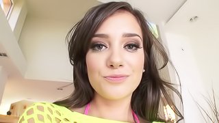 Gia Paige looks powerfully cute and sexy getting ass fucked