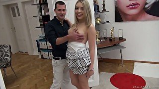 Light haired Russian hottie Daniella Margot is chosen by Rocco for hot fuck