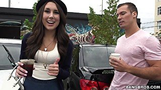 Fit brunette London Lynn takes money o be fucked by a stranger