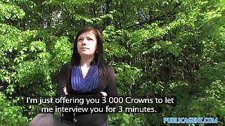 PublicAgent: Eva takes cash for sex in the woods