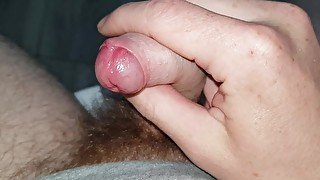 Emptying my balls onto my pubes!