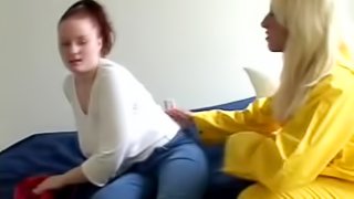 Michelle and Fiona Cheeks use toys to fuck each other's pussies
