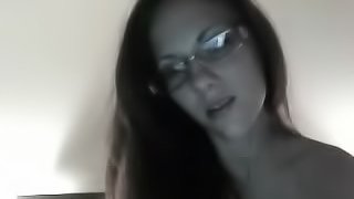 Kinky Brunette Plays With Her Shaved Pussy In Webcam Clip
