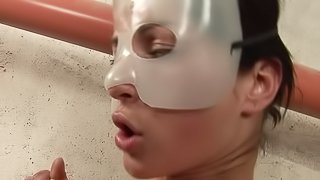 Cock hungry babes with masks want to be plowed by a skillful man