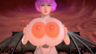 3D hentai female demon Super big tits