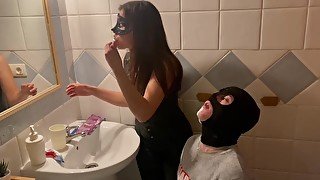 Princess Yosse Toothbrushing spitting humiliation